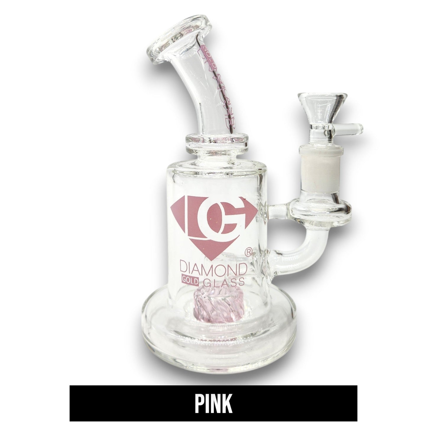 7" Diamond Glass Turbine Circ Perc Barrel Bong