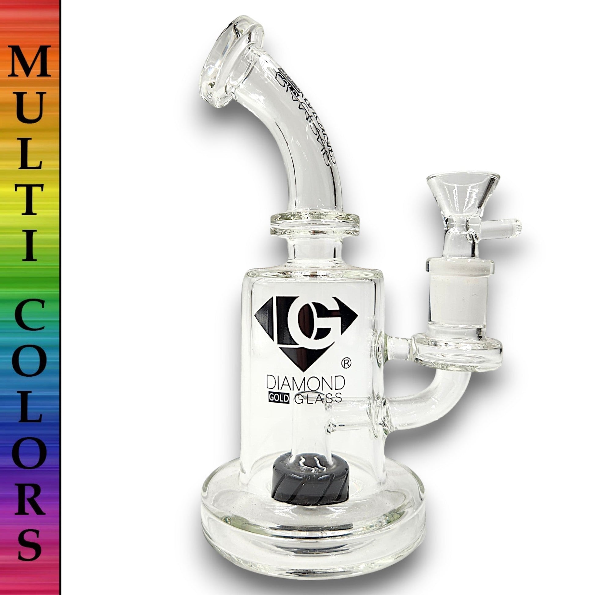 7" Diamond Glass Turbine Circ Perc Barrel Bong