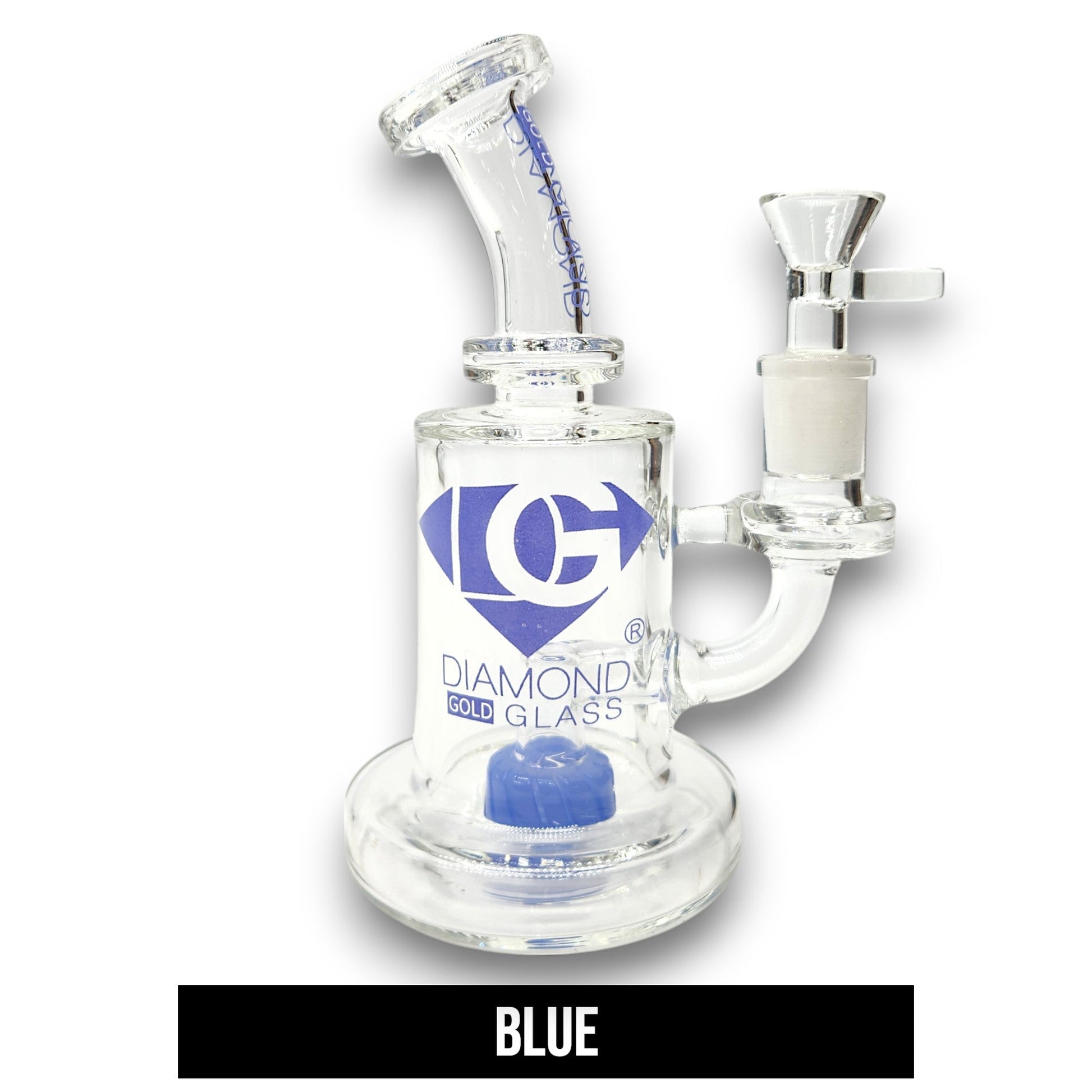 7" Diamond Glass Turbine Circ Perc Barrel Bong