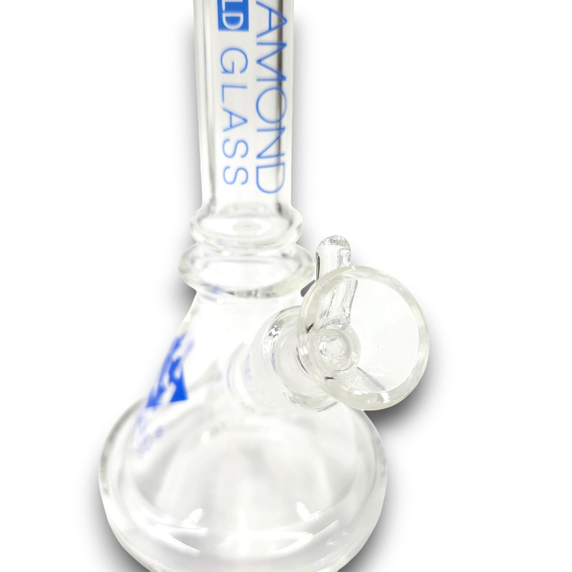 7" Diamond Gold Glass Pyramid Matrix Downstem Perc Beaker