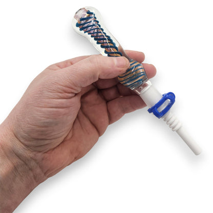 7" Glass Vapor Straw Nectar Collector 14mm Ceramic Tip