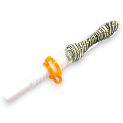 7" Glass Vapor Straw Nectar Collector 14mm Ceramic Tip