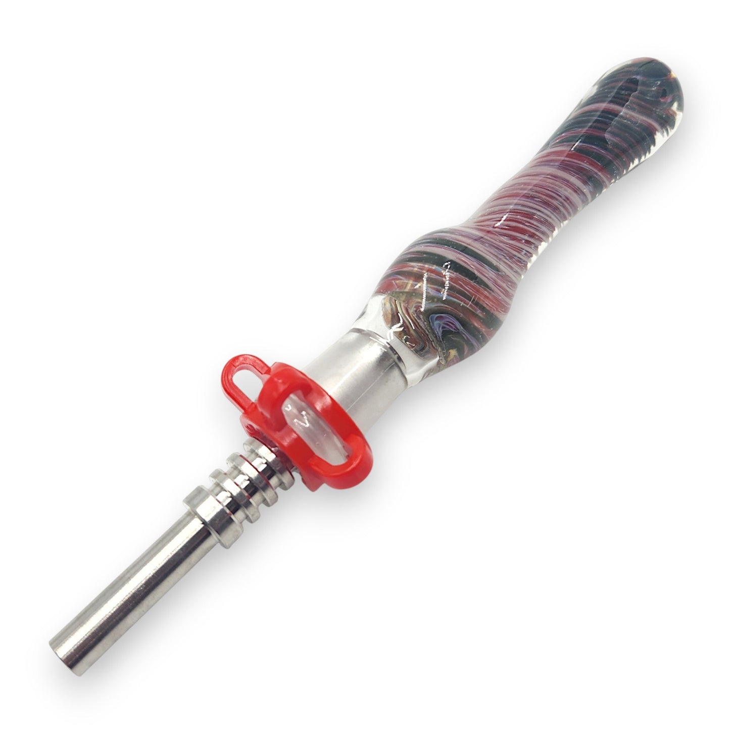 7" Glass Vapor Straw Nectar Collector 14mm Titanium Tip