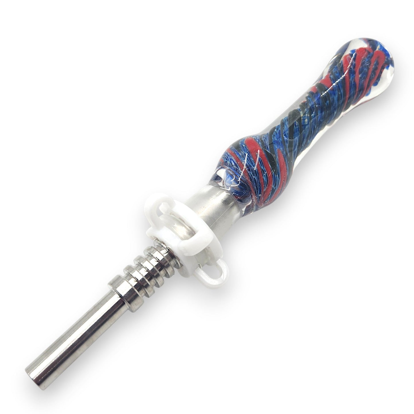 7" Glass Vapor Straw Nectar Collector 14mm Titanium Tip