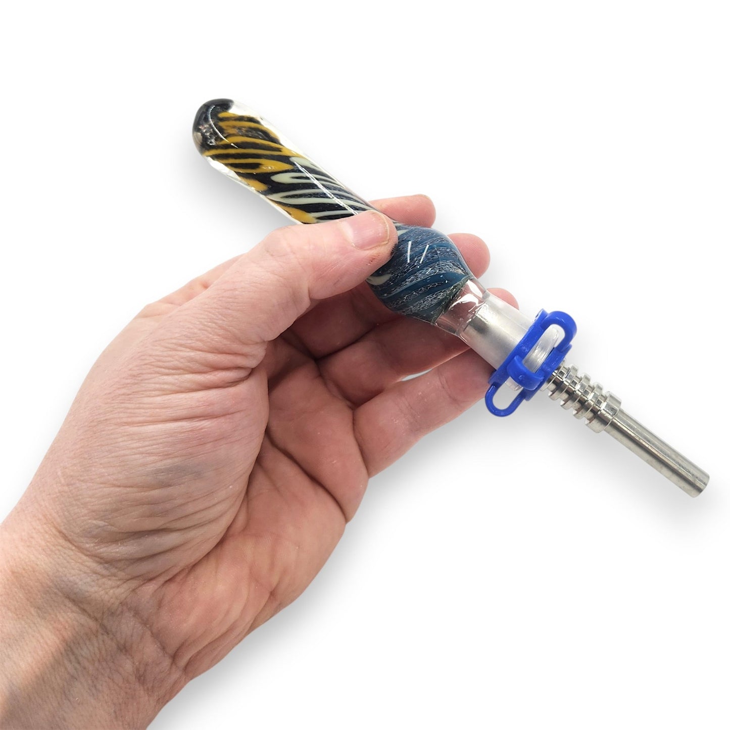 7" Glass Vapor Straw Nectar Collector 14mm Titanium Tip