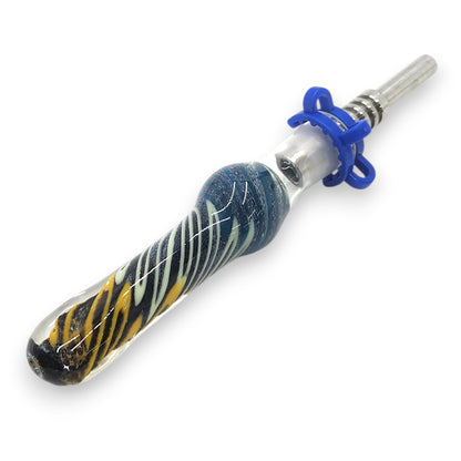 7" Glass Vapor Straw Nectar Collector 14mm Titanium Tip