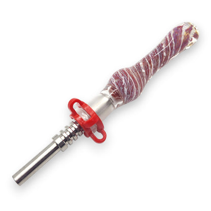 7" Glass Vapor Straw Nectar Collector 14mm Titanium Tip