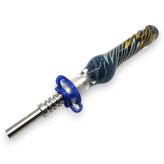 7" Glass Vapor Straw Nectar Collector 14mm Titanium Tip