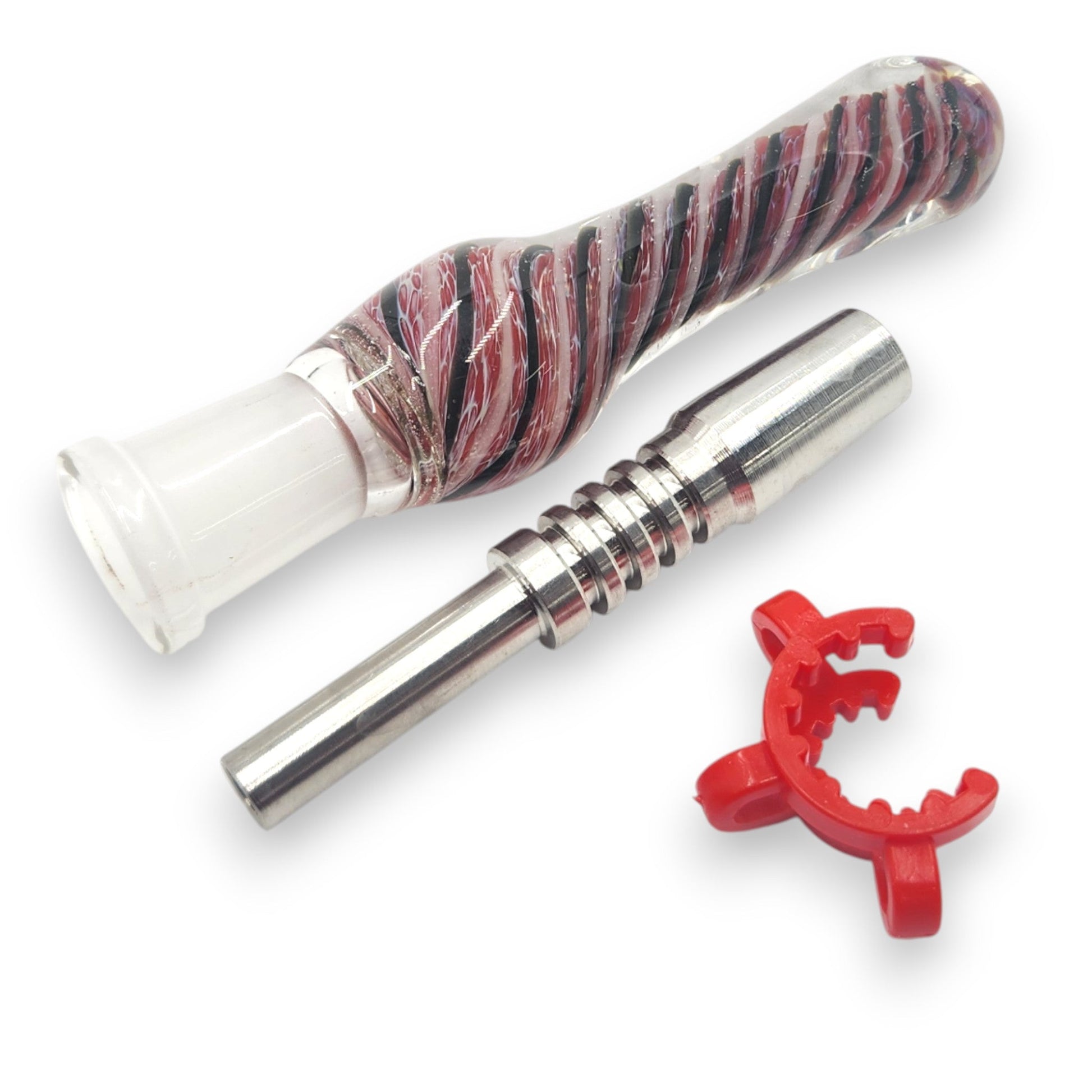 7" Glass Vapor Straw Nectar Collector 14mm Titanium Tip