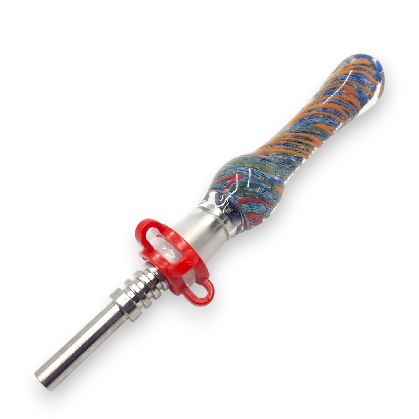 7" Glass Vapor Straw Nectar Collector 14mm Titanium Tip