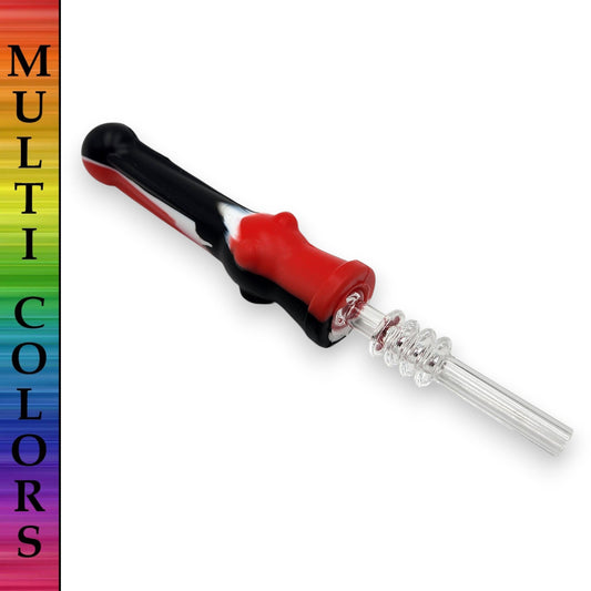 7" SeshGear Silicone Vapor Straw Nectar Collector 14mm Quartz Tip