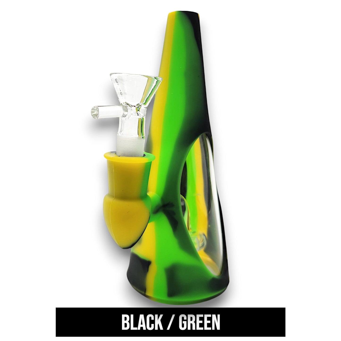 7" Silicone Pyramid Circ Perc Bong