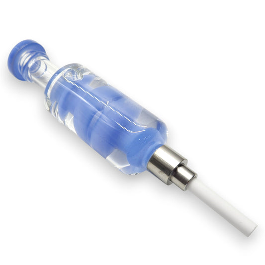 7.5" Glycerin Dab Straw Ceramic Tip Nectar Collector and Dish