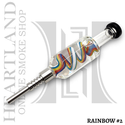 7.5" Glycerin Dab Straw Ceramic Tip Nectar Collector and Dish