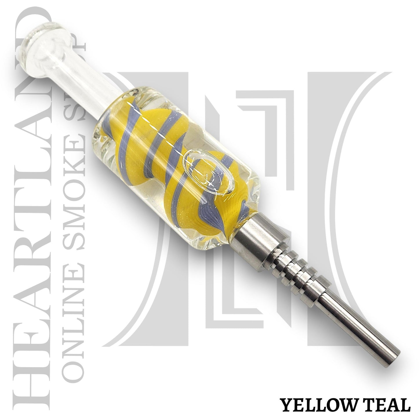 7.5" Glycerin Dab Straw Ceramic Tip Nectar Collector and Dish