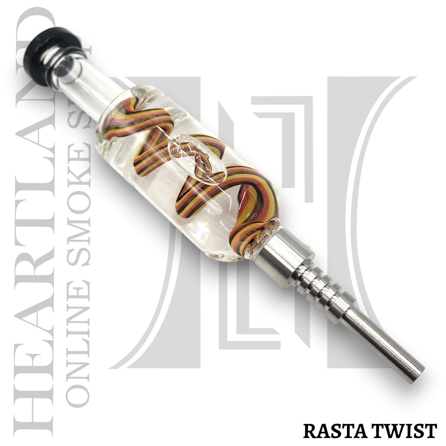 7.5" Glycerin Dab Straw Ceramic Tip Nectar Collector and Dish