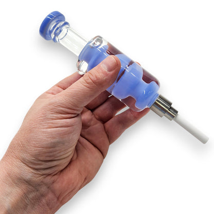 7.5" Glycerin Dab Straw Ceramic Tip Nectar Collector and Dish