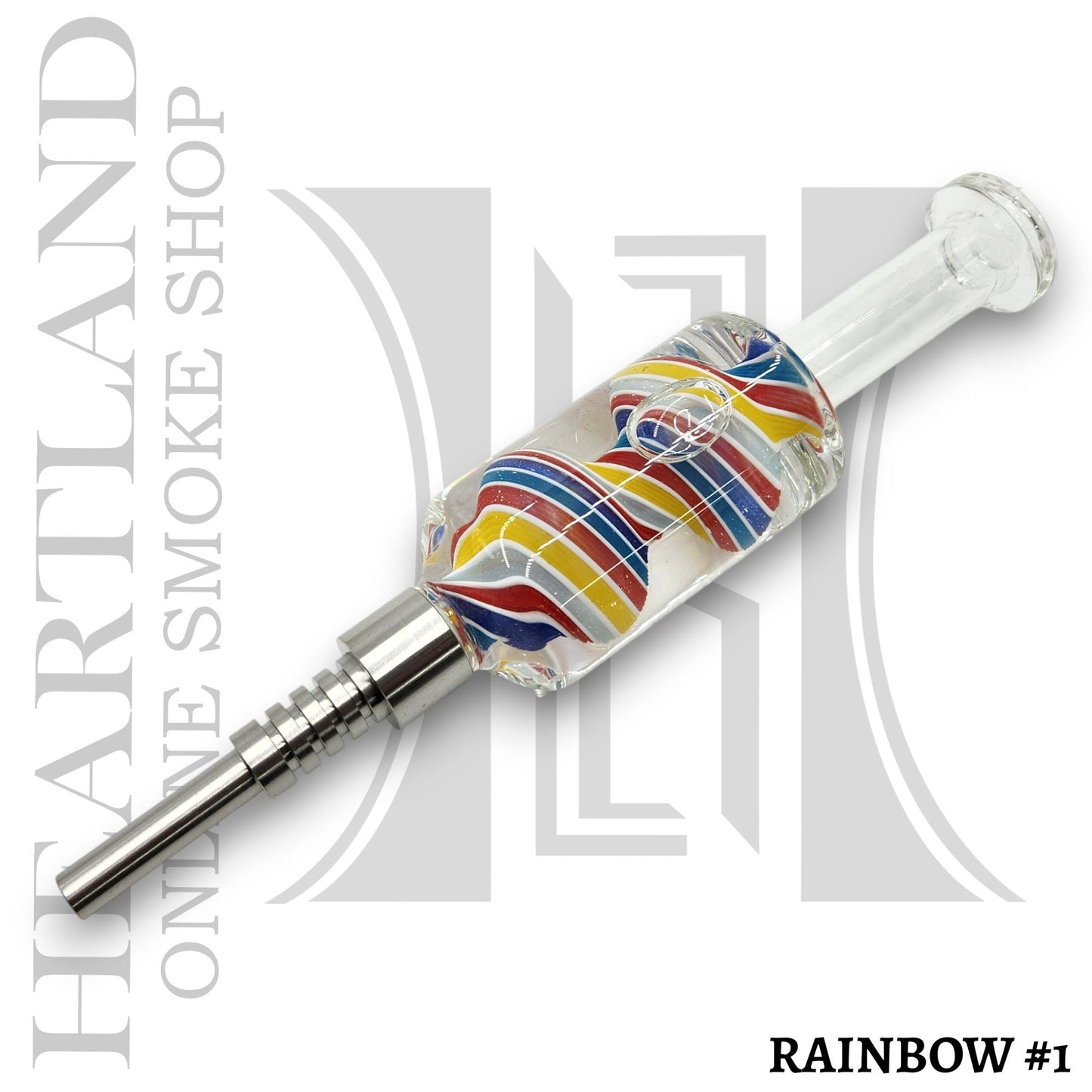 7.5" Glycerin Dab Straw Ceramic Tip Nectar Collector and Dish