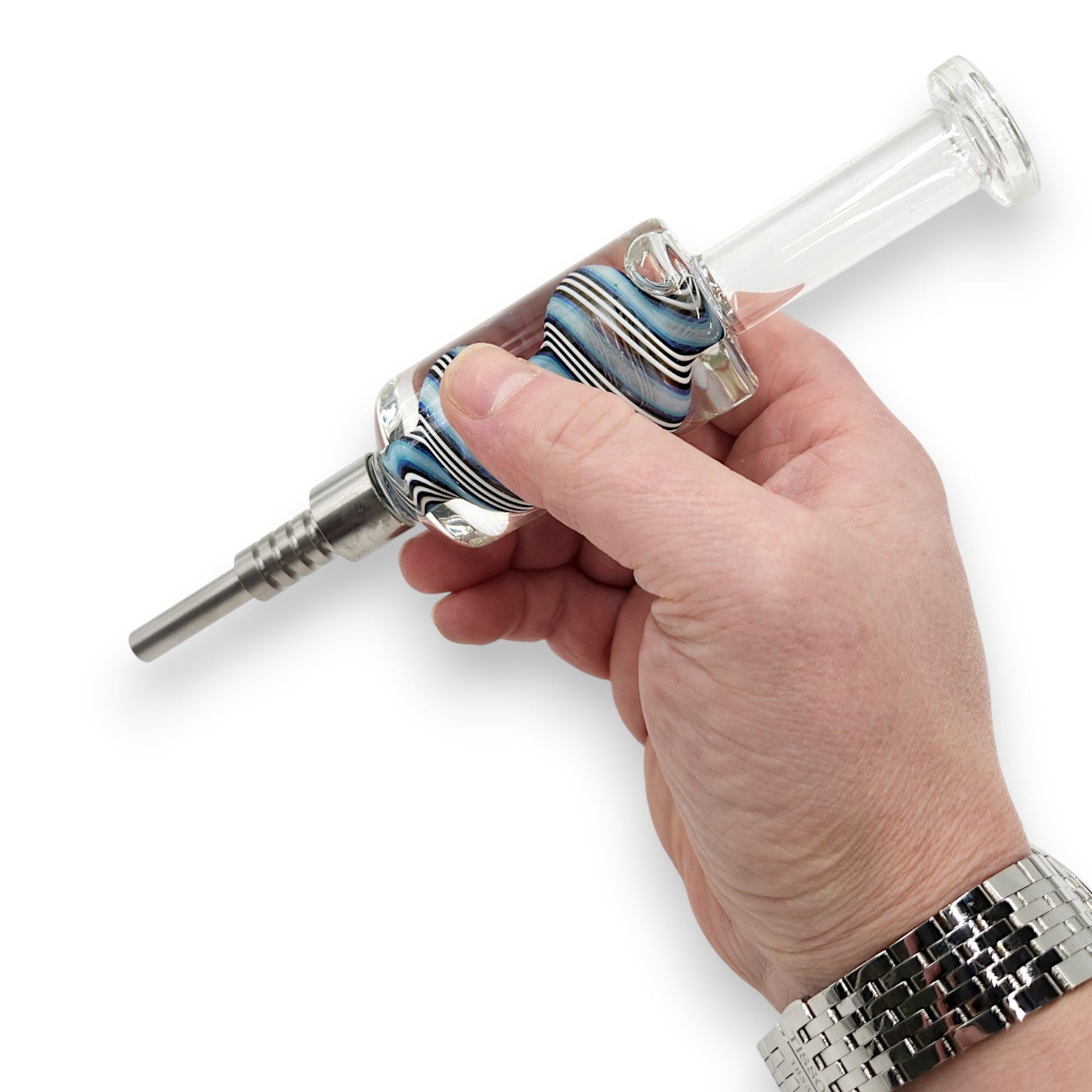 7.5" Glycerin Dab Straw Ceramic Tip Nectar Collector and Dish