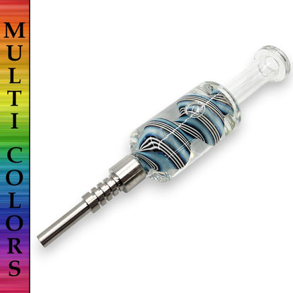 7.5" Glycerin Dab Straw Ceramic Tip Nectar Collector and Dish