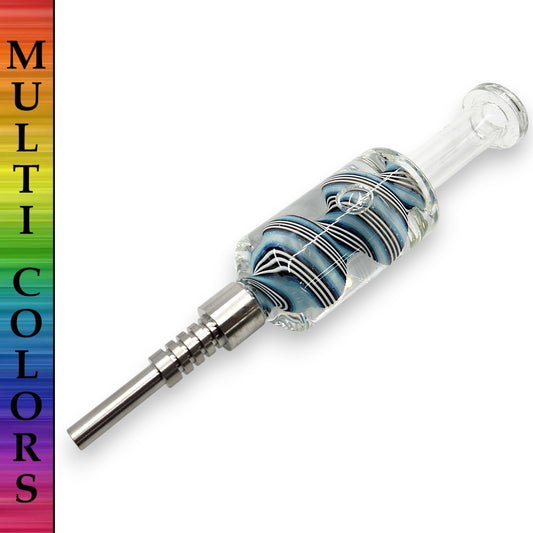 7.5" Glycerin Dab Straw Ceramic Tip Nectar Collector and Dish