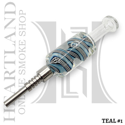 7.5" Glycerin Dab Straw Ceramic Tip Nectar Collector and Dish