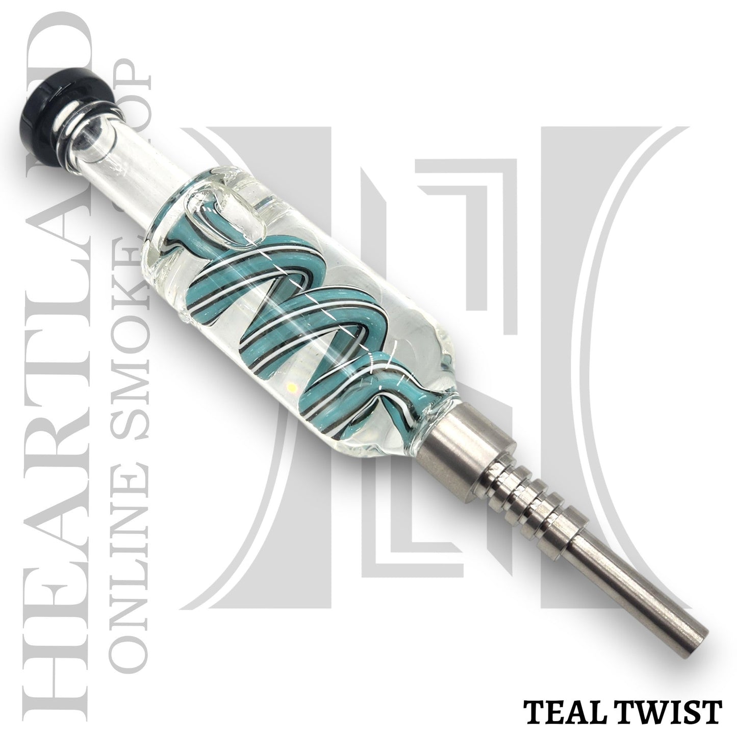 7.5" Glycerin Dab Straw Ceramic Tip Nectar Collector and Dish