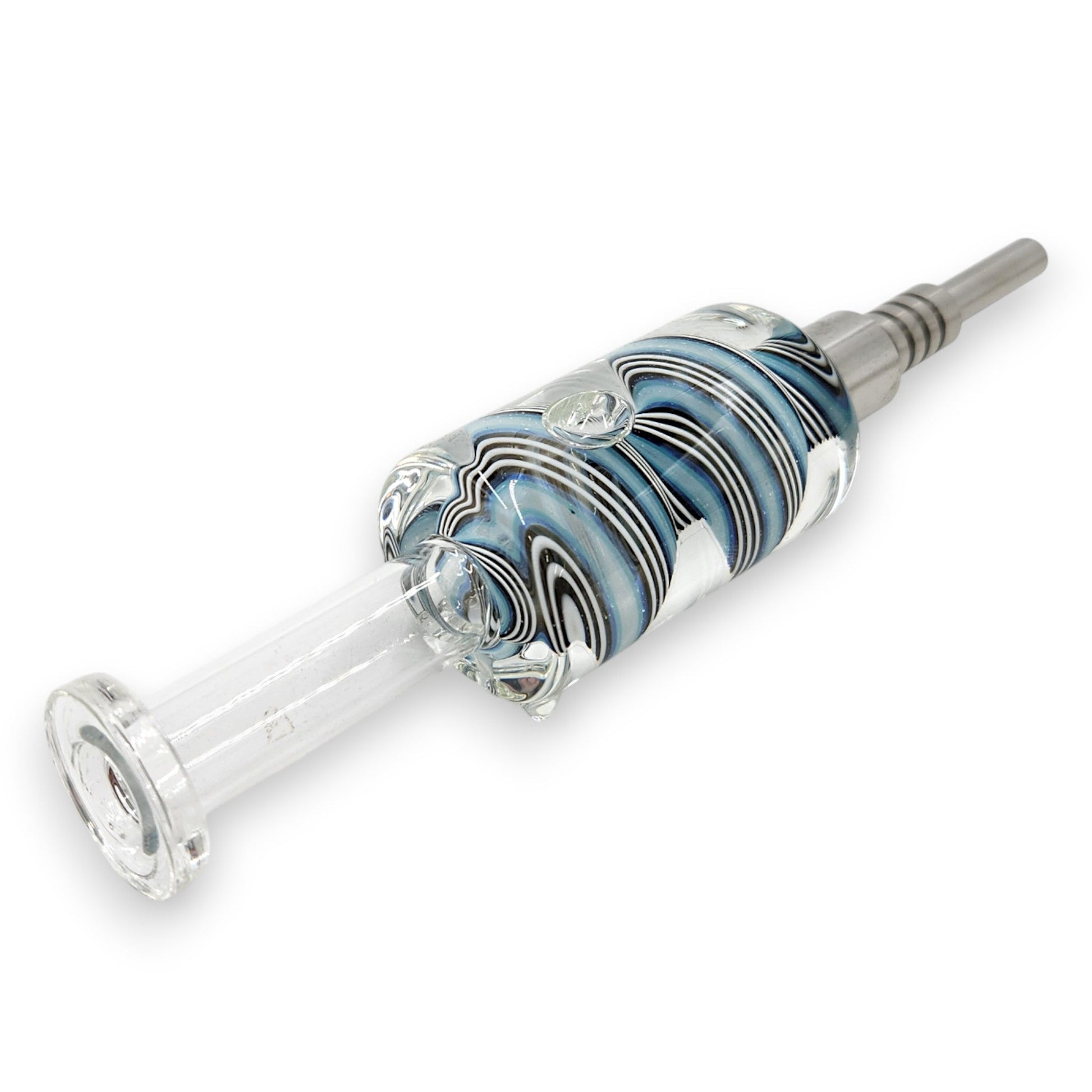 7.5" Glycerin Dab Straw Ceramic Tip Nectar Collector and Dish