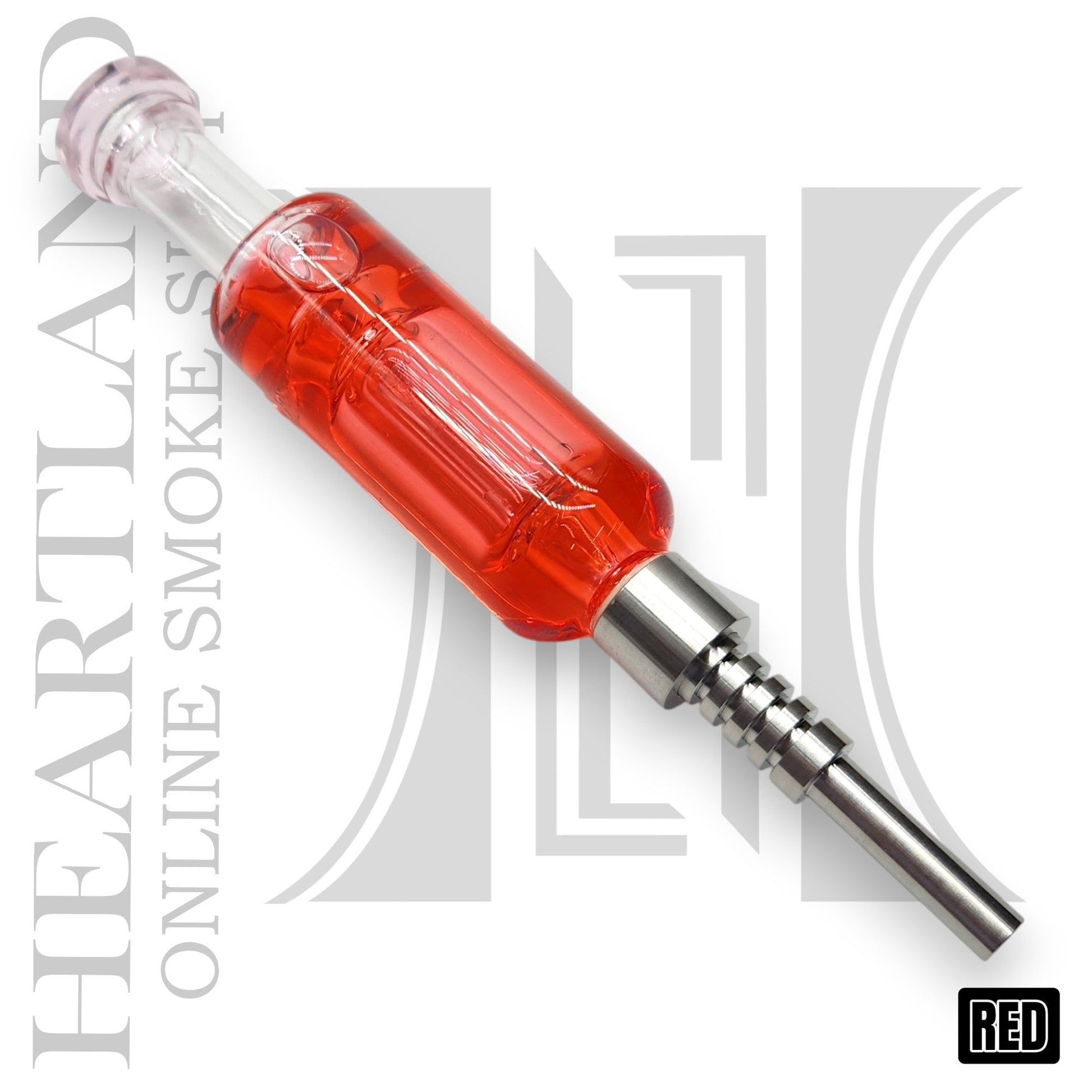 7.5" Glycerin Dab Straw Titanium Tip Nectar Collector and Dish