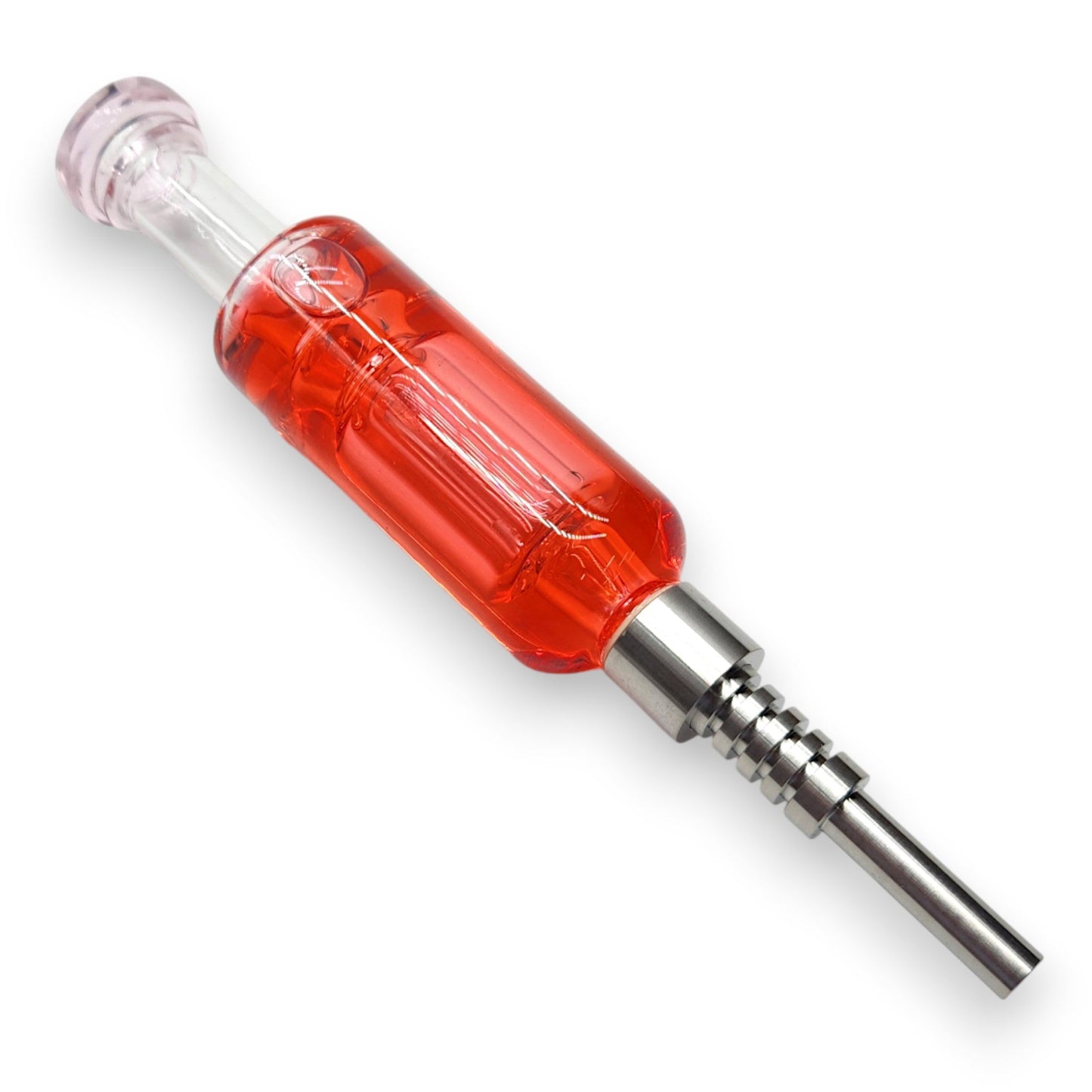 7.5" Glycerin Dab Straw Titanium Tip Nectar Collector and Dish