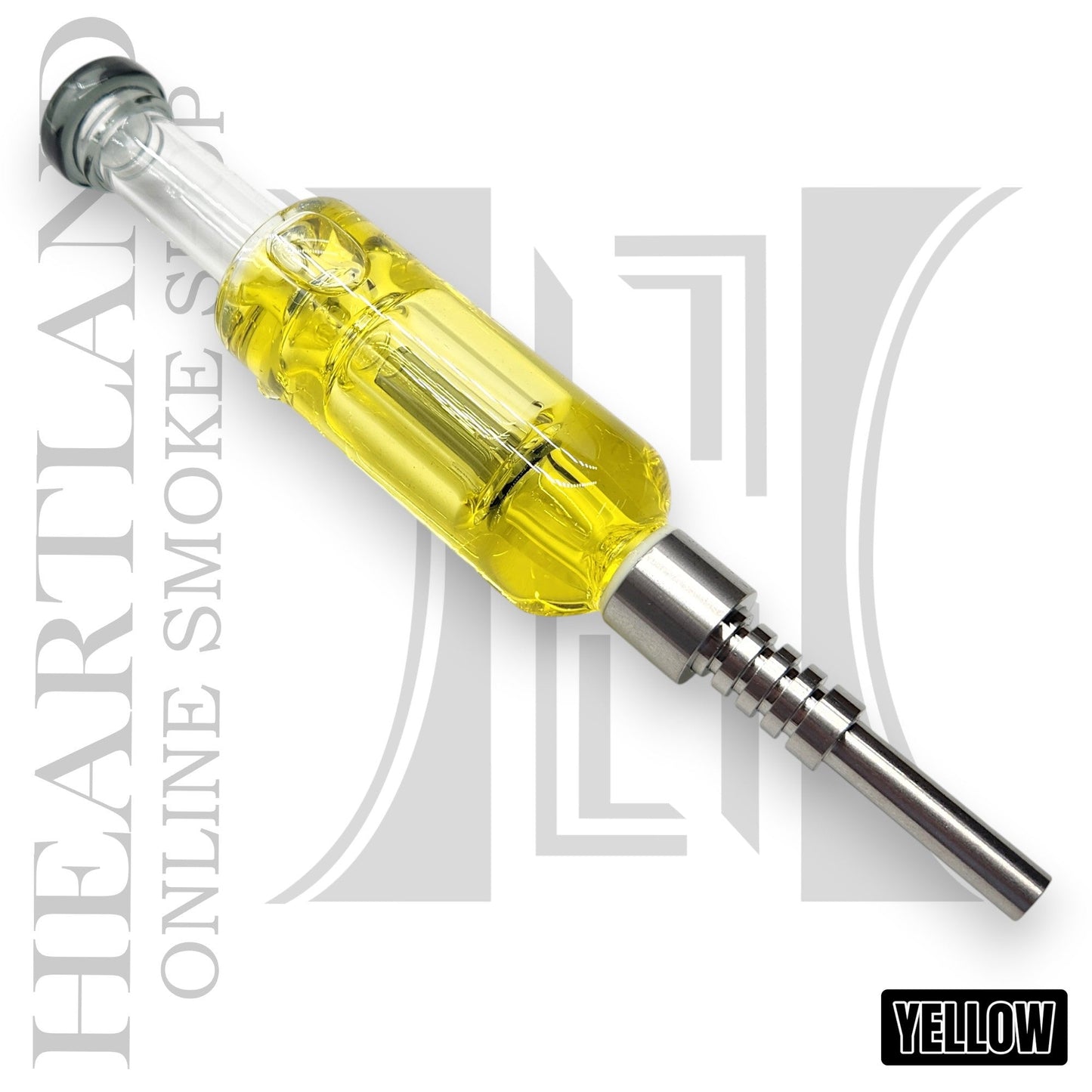 7.5" Glycerin Dab Straw Titanium Tip Nectar Collector and Dish