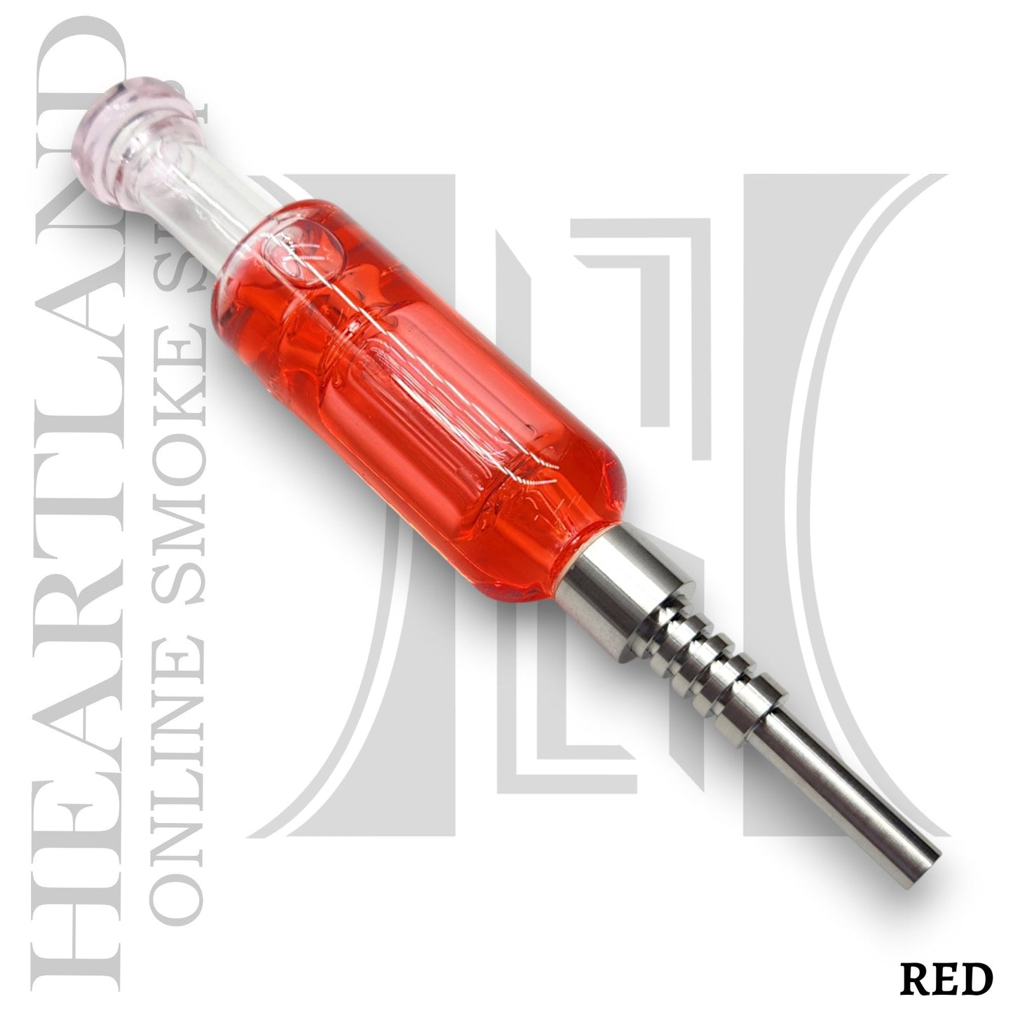 7.5" Glycerin Dab Straw Titanium Tip Nectar Collector and Dish