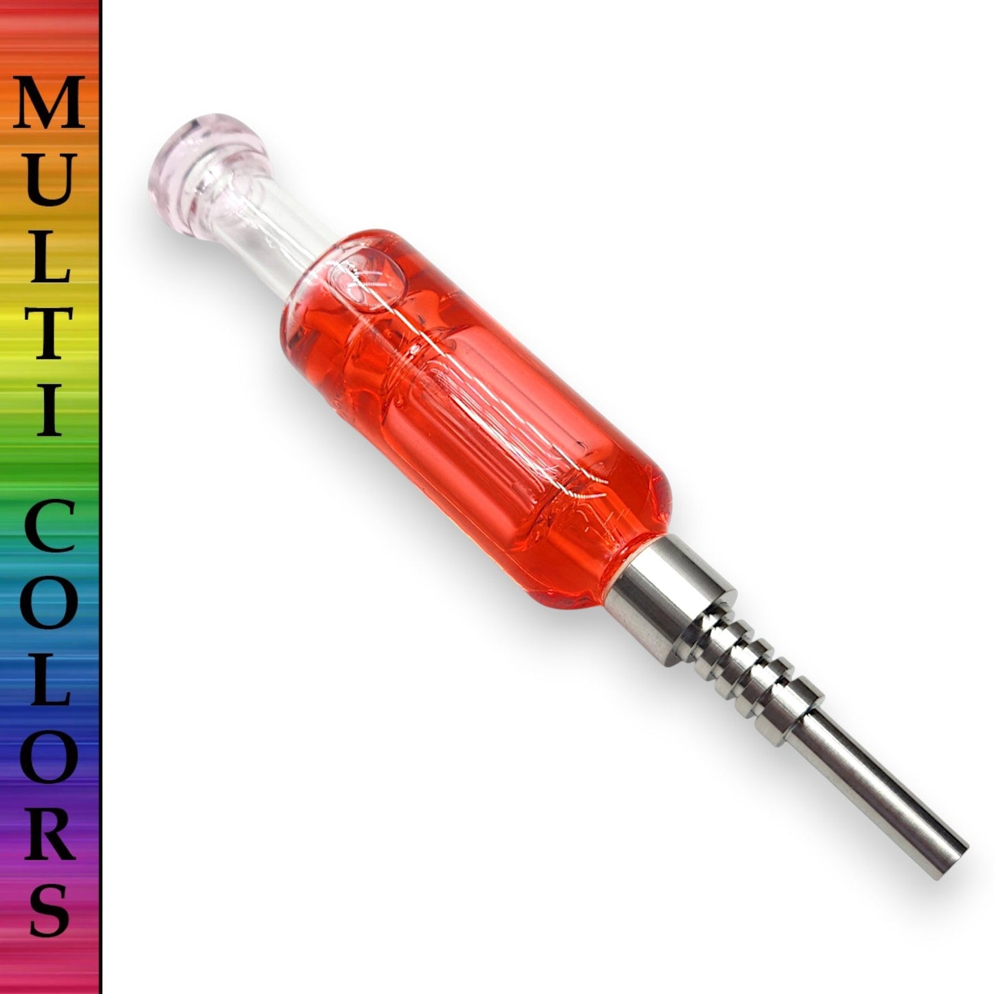 7.5" Glycerin Dab Straw Titanium Tip Nectar Collector and Dish