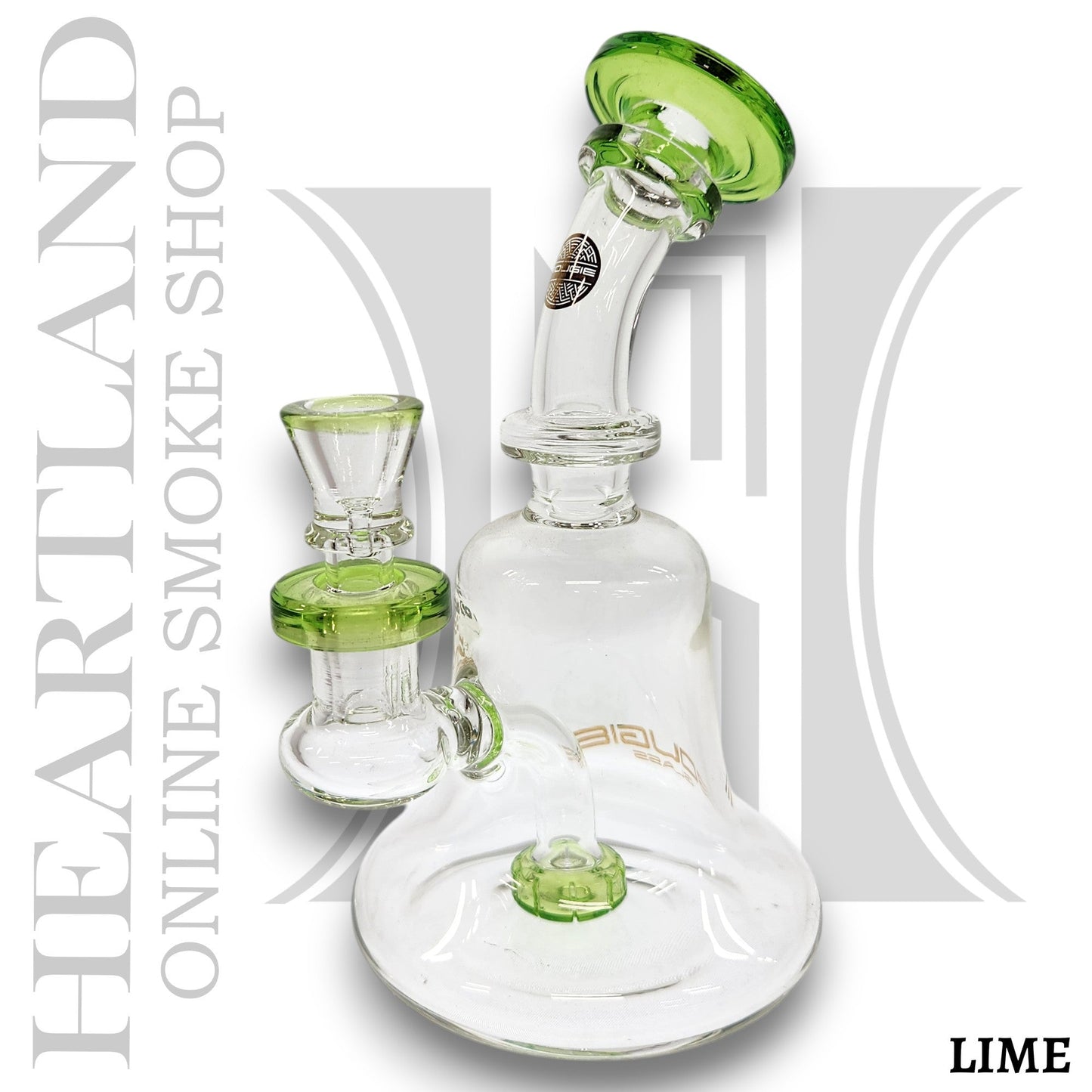 8" Bougie Bell Shape Circ Perc Bong