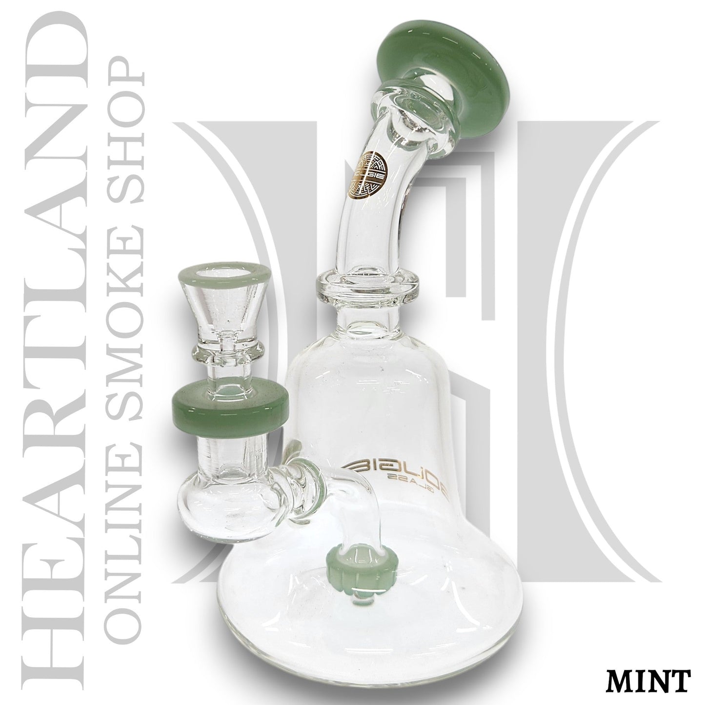 8" Bougie Bell Shape Circ Perc Bong