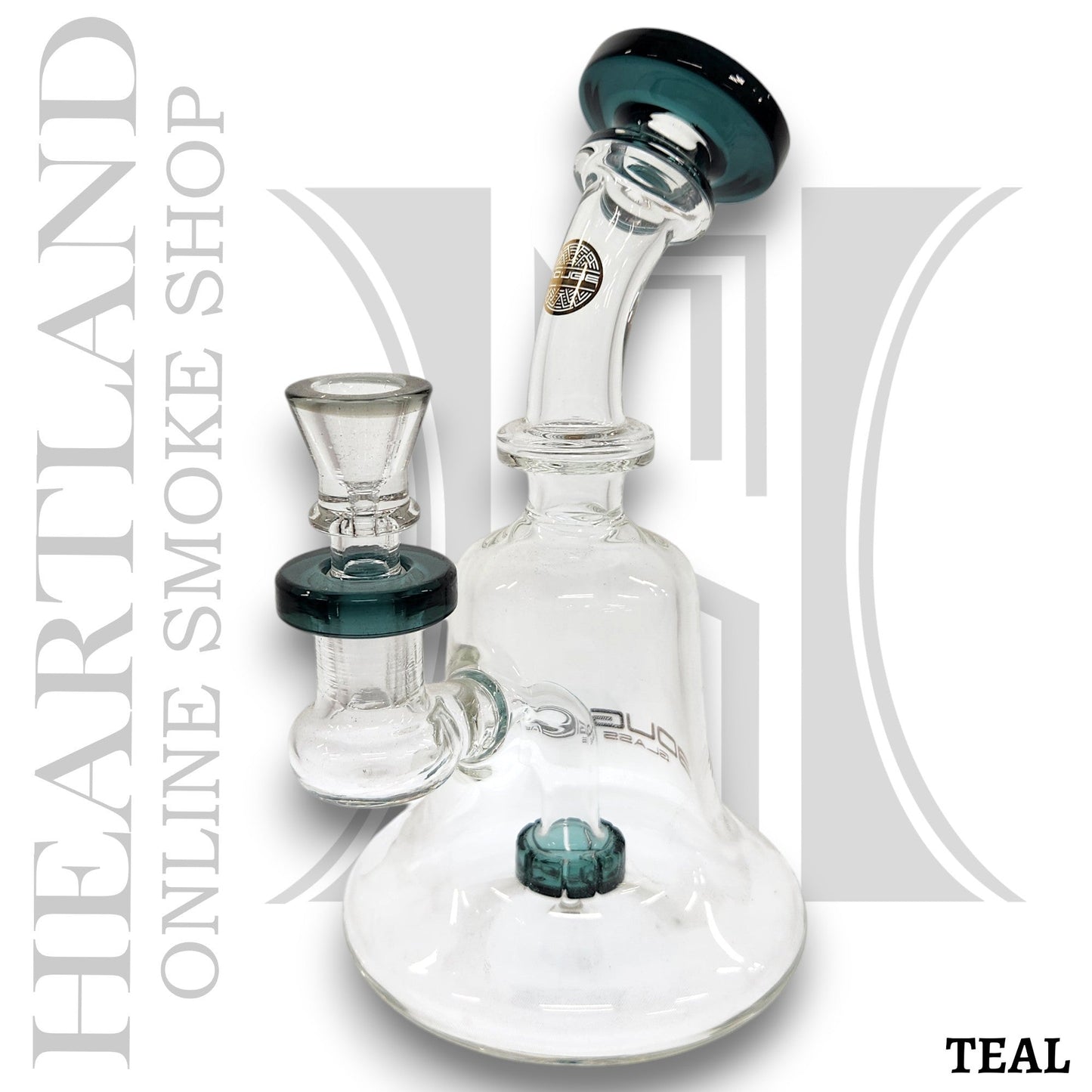 8" Bougie Bell Shape Circ Perc Bong