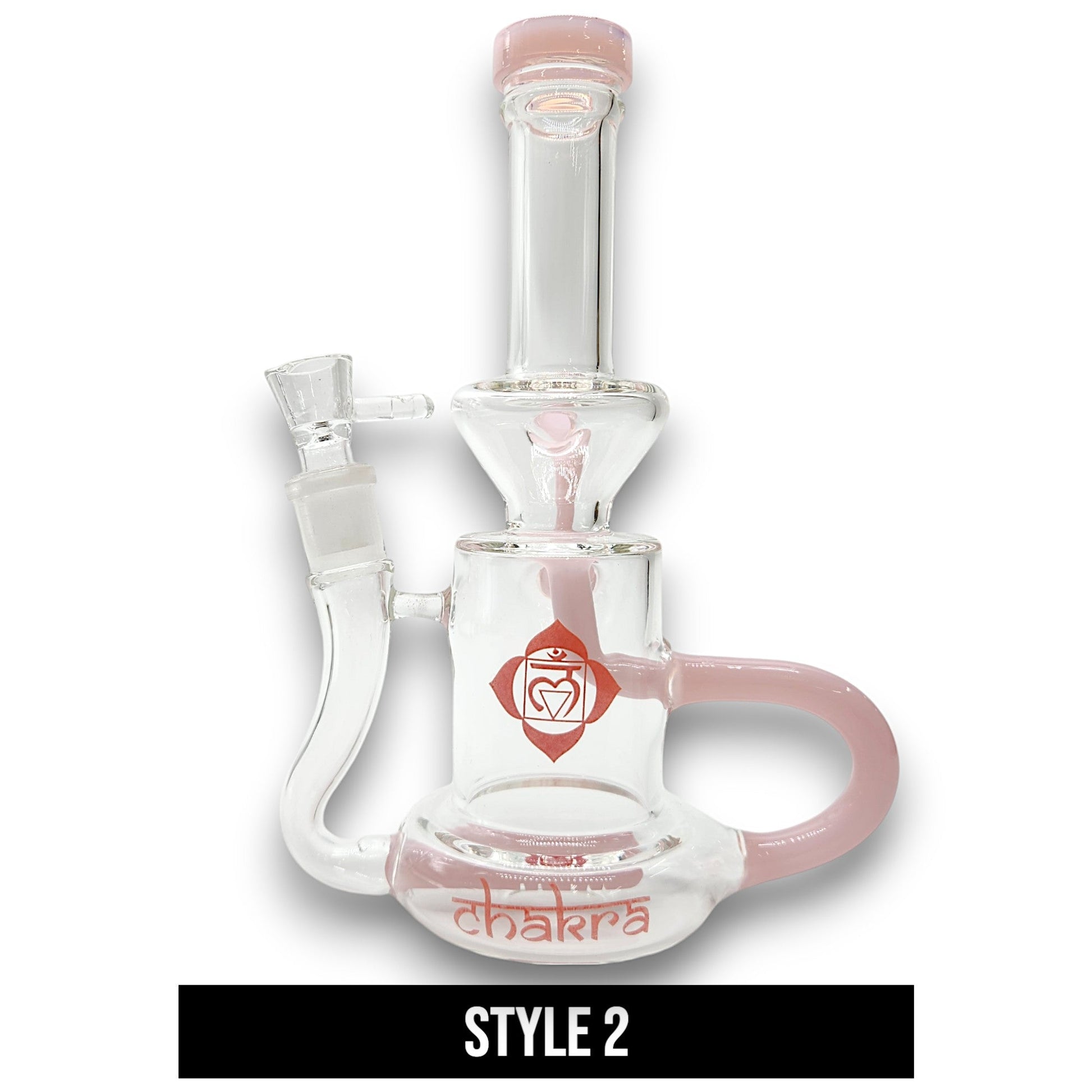 8" Chakra Glass Inline Percolator Recycler Bong