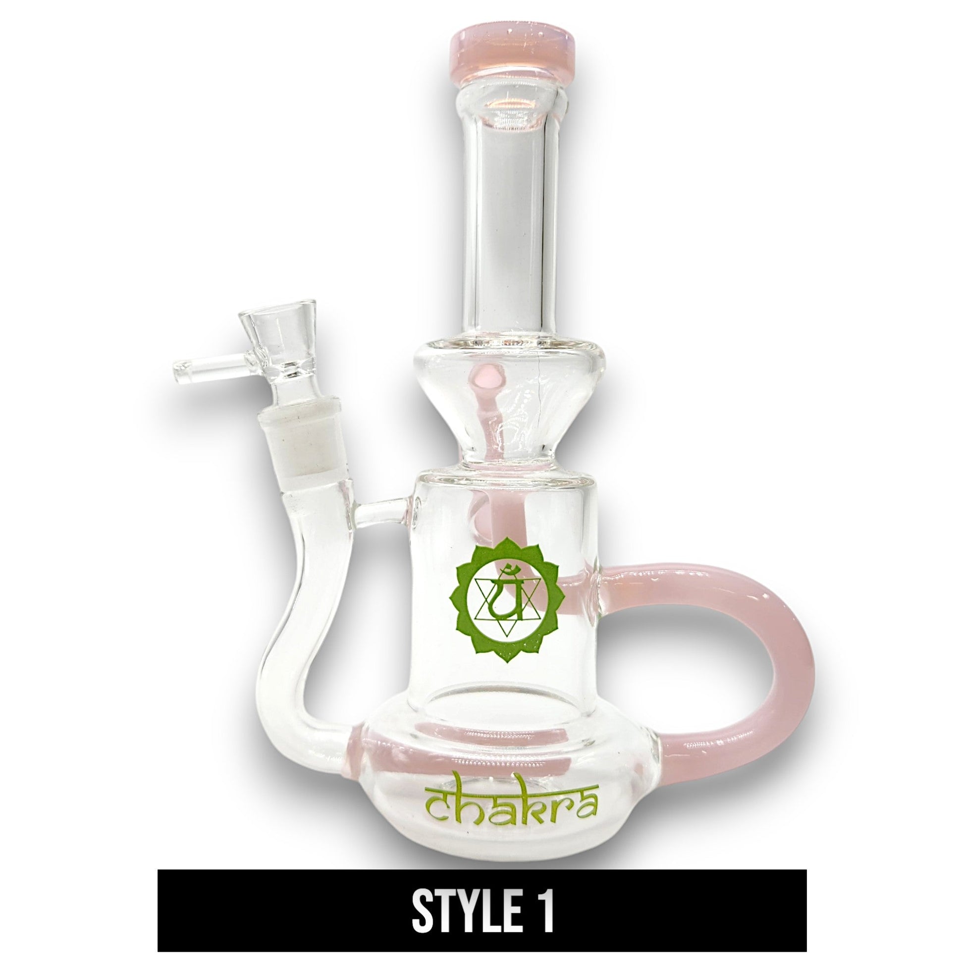 8" Chakra Glass Inline Percolator Recycler Bong