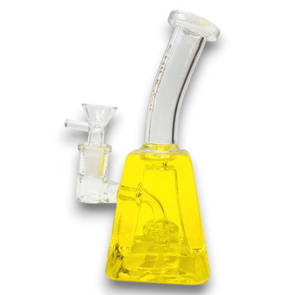 8" Chill Glass Freezable Glycerin Square Beaker Bong