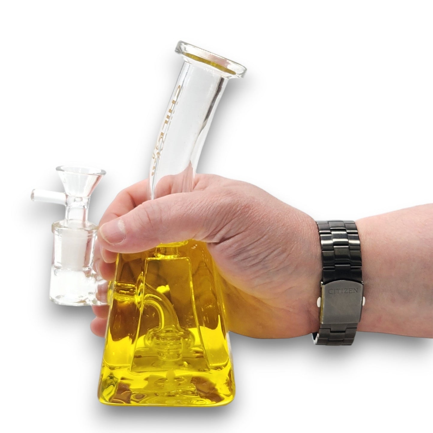 8" Chill Glass Freezable Glycerin Square Beaker Bong