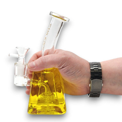 8" Chill Glass Freezable Glycerin Square Beaker Bong