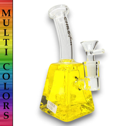 8" Chill Glass Freezable Glycerin Square Beaker Bong