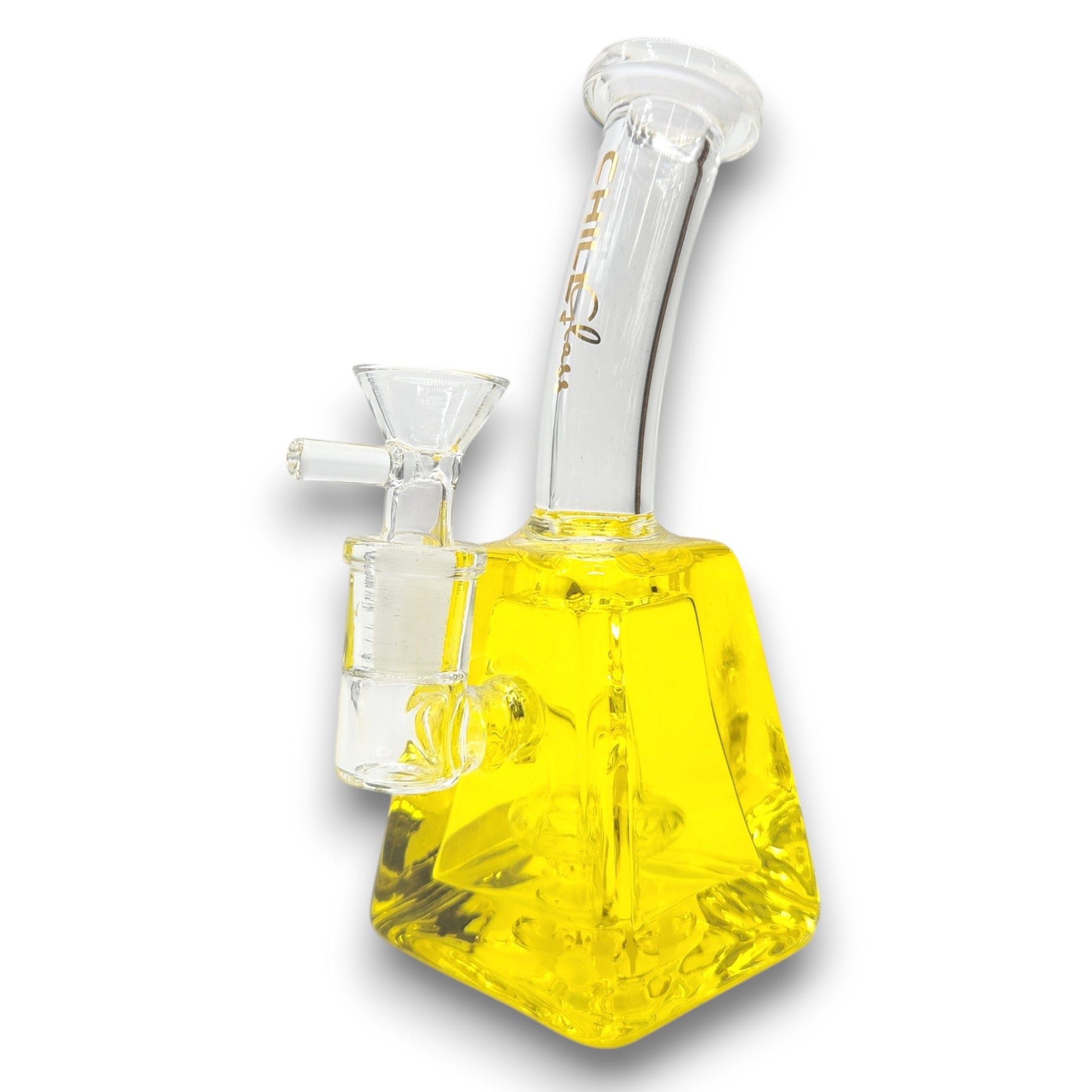 8" Chill Glass Freezable Glycerin Square Beaker Bong