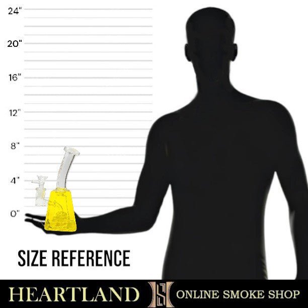 8" Chill Glass Freezable Glycerin Square Beaker Bong