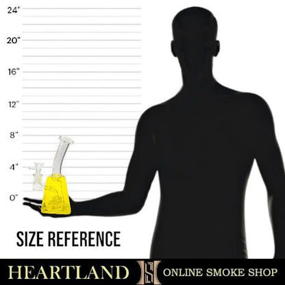 8" Chill Glass Freezable Glycerin Square Beaker Bong