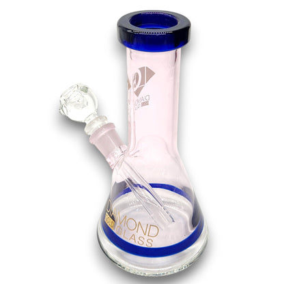 8" Diamond Color Design Flat Mouth Beaker Bong