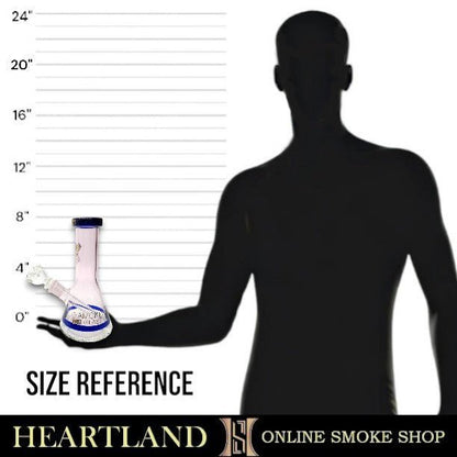 8" Diamond Color Design Flat Mouth Beaker Bong