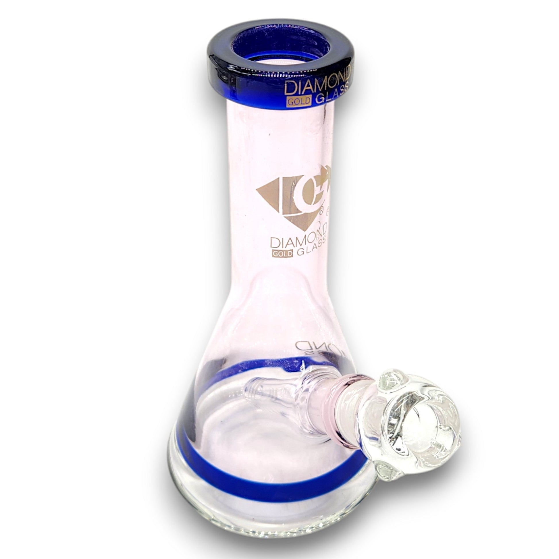 8" Diamond Color Design Flat Mouth Beaker Bong