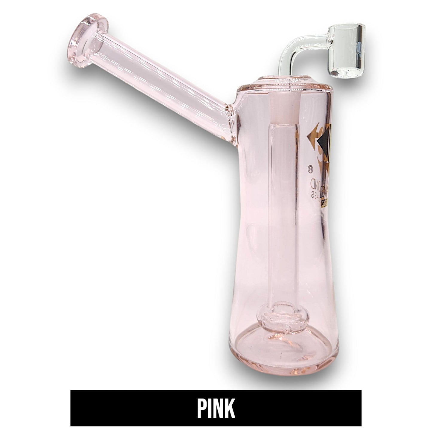 8" Diamond Glass Circ Perc Bubbler Bong Dab Rig