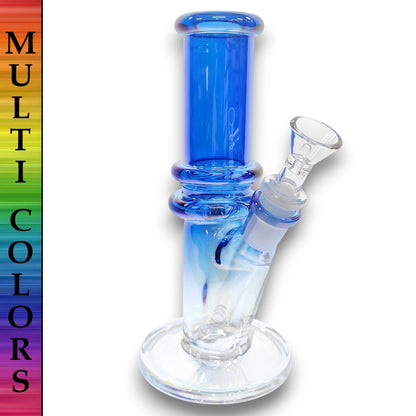 8" Iridescent Straight Tube Bong